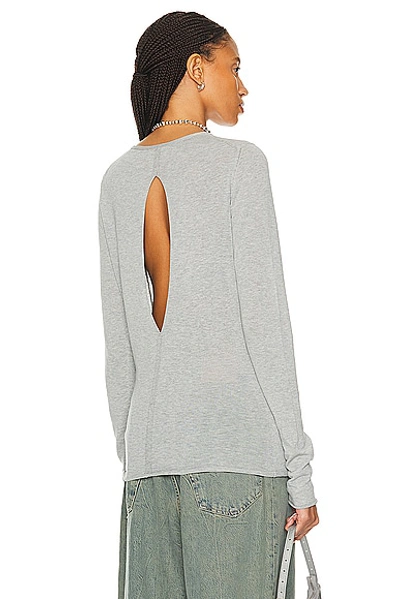 Proenza Schouler Tina Cutout Cotton And Silk-blend Sweater In Light Gray