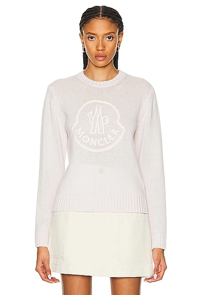 Moncler Crew Neck In Pink