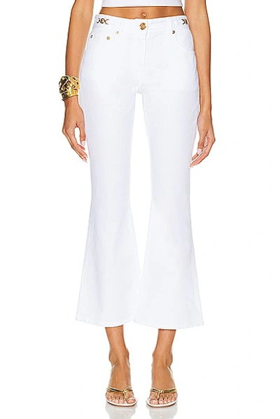 Versace White Cotton Jeans