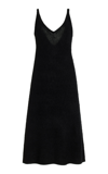 Gabriela Hearst Downs V-neck Silk-cashmere Midi Dress In Black