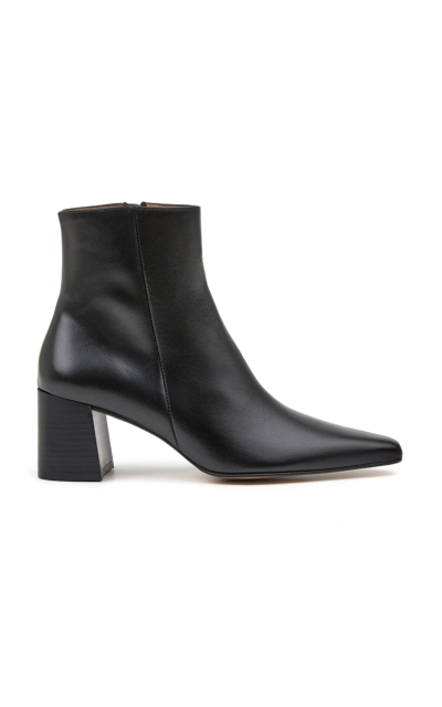 Flattered Riley Leather Ankle Boots In Black