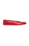 Gabriela Hearst Andre Metallic Leather Ballerina Flats In Red