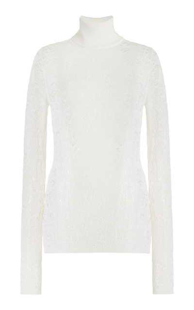 Gabriela Hearst Meret Turtleneck Wool-silk Sweater In Ivory
