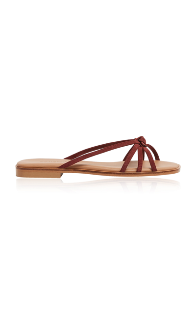 Flattered Mimosa Suede Sandals In Red