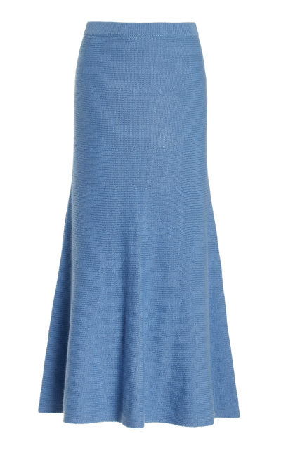 Gabriela Hearst Manni Cashmere Maxi Skirt In Blue