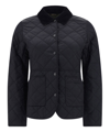 Barbour Quilted Jacket With Diamond Pattern In Black