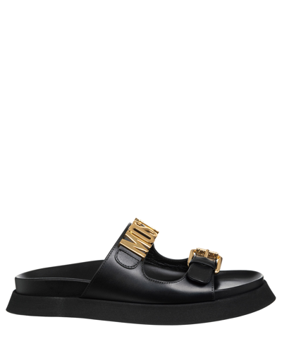 Moschino Sandals In Black