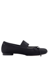 Mm6 Maison Margiela Smooth Leather Anatomical Ballerina In Black