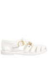 Moschino Teddy-stud Caged Sandals In White