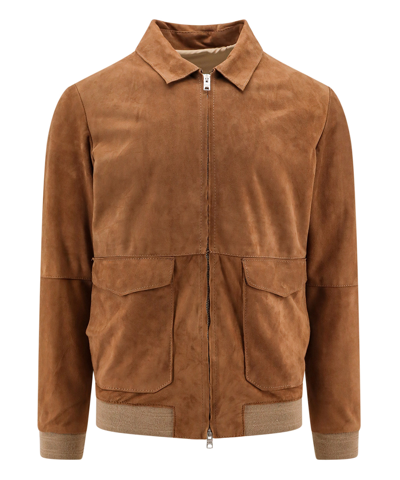 Dfour Man Jacket Camel Size 42 Soft Leather In Brown