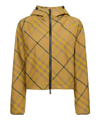 Burberry Casual Cedar Camel Cuadros Zip Jacket For Women In Multicolor