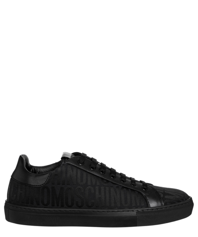 Moschino Logo Sneakers In Black