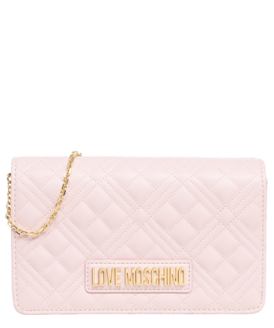 Love Moschino Logo-lettering Crossbody Bag In Pink