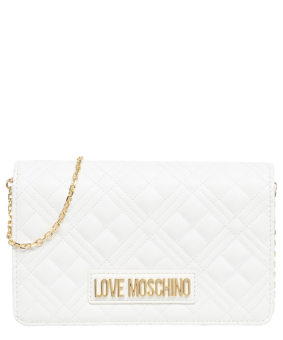 Love Moschino Lettering Logo Crossbody Bag In White
