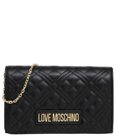 Love Moschino Lettering Logo Crossbody Bag In Black