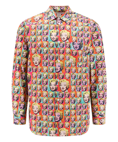 Comme Des Garçon Shirt Andy Warhol Cotton Shirt In Multicolor