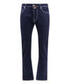 Jacob Cohen 'bard' Blue Jeans With Belt Loops And Logo Patch On The Rear In Blue