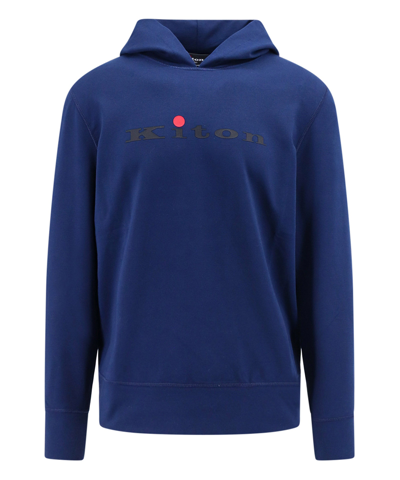 Kiton Hoodie In Blue