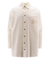 Off-white Off White Embroidered Overshirt In White