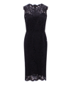 Dolce & Gabbana A Medium Length Dress With Sleeveless Lace In Black
