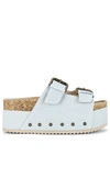 Intentionally Blank Cooper-2 Platform Slide Sandals In 牛仔