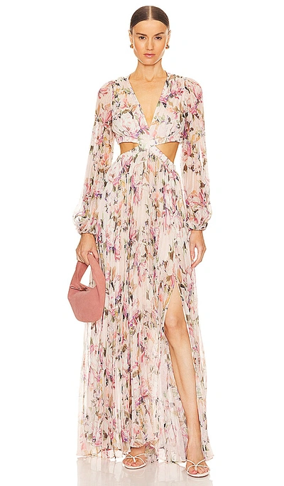 Astr Revery Dress In Cream Pink Floral