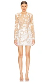 Bronx And Banco Bouquet Floral Mini Dress In 白色
