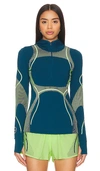 Adidas By Stella Mccartney Truepace Running Top In Tech Mineral