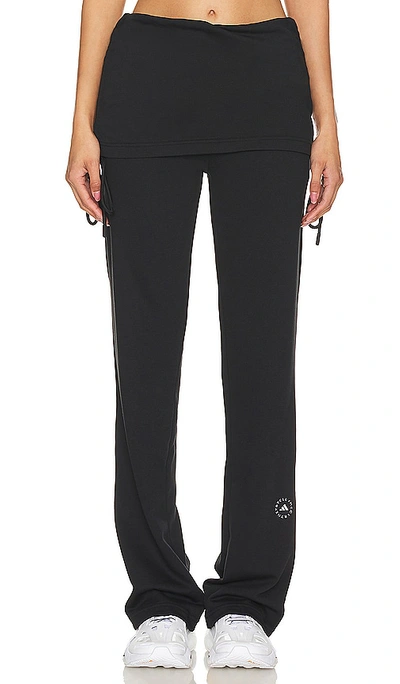 Adidas By Stella Mccartney True Casuals Rolltop Trouser In 黑色