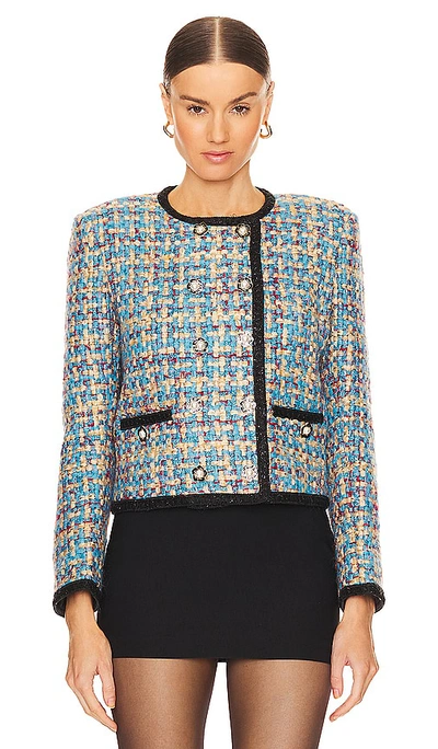 Lalo Lady Jacket In Multicolor Tweed