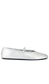 Jeffrey Campbell Dancerina Womens Faux Leather Slip On Ballet Flats In Silver
