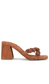 Jeffrey Campbell Ditzy Sandal In Dark Natural Suede