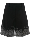 Jw Anderson Crystal Embellished Tailored Shorts In Black