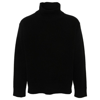 Laneus Roll-neck Wool-blend Jumper In Black