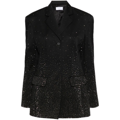 Off-white Bling Single-breasted Blazer In Black