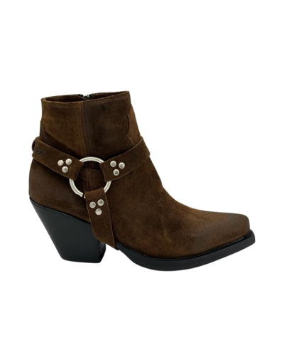 Sonora 35mm Suede Ankle Boots In Brown