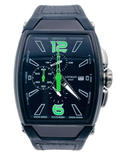 Pre-owned Locman Tremila Chrono 550kkgkpl/575 Titanium/rubber Discounted