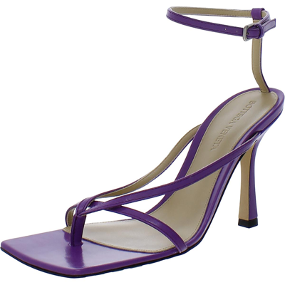 Pre-owned Bottega Veneta Womens Leather Dressy Open Toe Heels Shoes Bhfo 6654 In Lilac