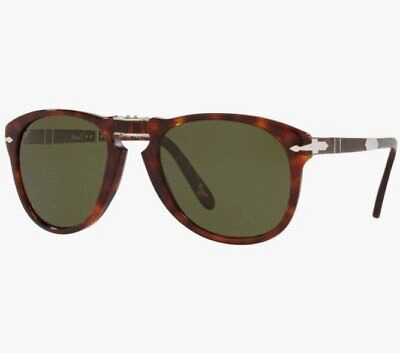 Pre-owned Persol Po0714sm 24/p1 54 Steve Mcqueen Polarized Sunglasses In Green
