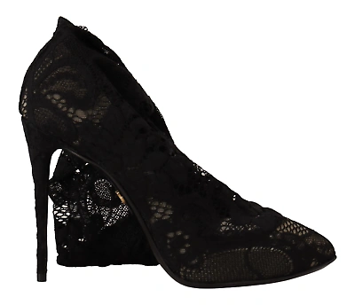 Pre-owned Dolce & Gabbana Elegant Stretch Sock Boots In Sleek Black