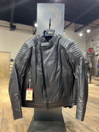 Pre-owned Indian Motorcycle Denton Leather Jacket Xl In Black