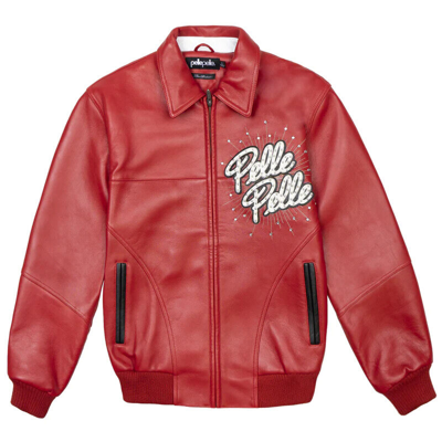 Pre-owned Pelle Pelle Soda Club World Famous Red Jacket Real Leather Arrival