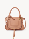 Chloé Small Leather Marcie Top-handle Bag In Pink