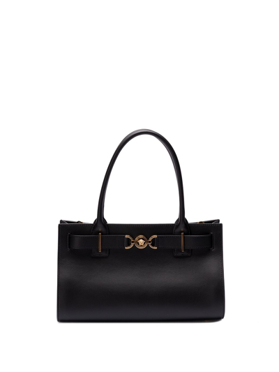 Versace Large Tote Bag In Black  