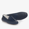 TOD'S TOD'S TEEN BOYS BLUE LEATHER MOCCASIN SHOES