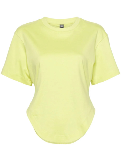 Adidas By Stella Mccartney Logo印花棉t恤 In Yellow
