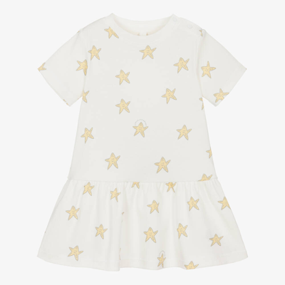 Stella Mccartney Babies'  Kids Girls Ivory Cotton Star Dress
