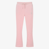 JUICY COUTURE TEEN GIRLS PALE PINK FLARED VELOUR JOGGERS