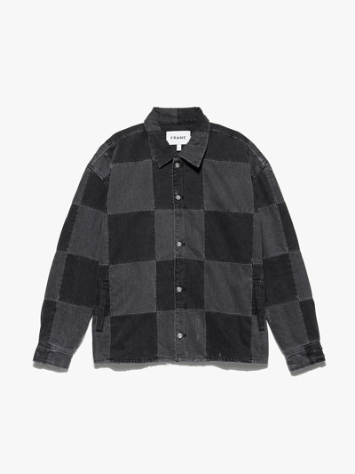 Frame Monochrome Denim Jacket Monochrome Washed Noir In Black