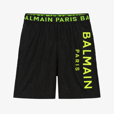 Balmain Kids' Boys Black Swim Shorts